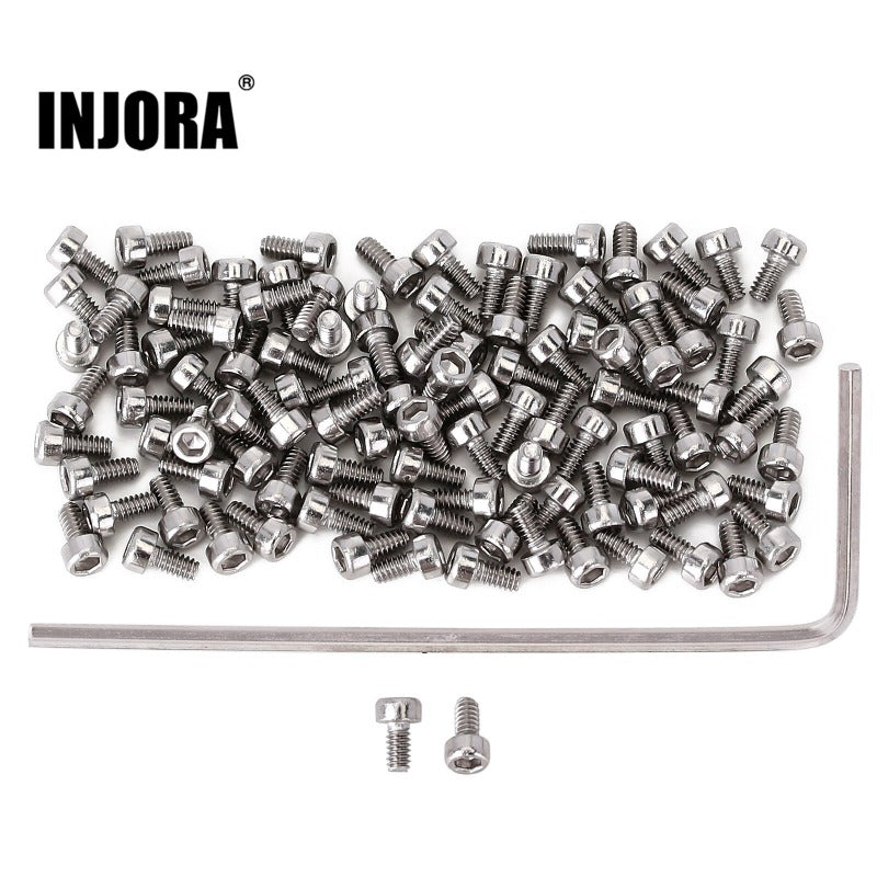 INJORA RC Screws Kit Stainless Steel Screws Set with Box for 1/18 1/24 RC Crawler Car Axial SCX24 C10 Deadbolt JLU Gladiator Bronco INJORA RC Screws Kit Stainless Steel Screws Set with Box for 1/18 1/24 RC Crawler Car Axial SCX24 C10 Deadbolt JLU Gladiator Bronco