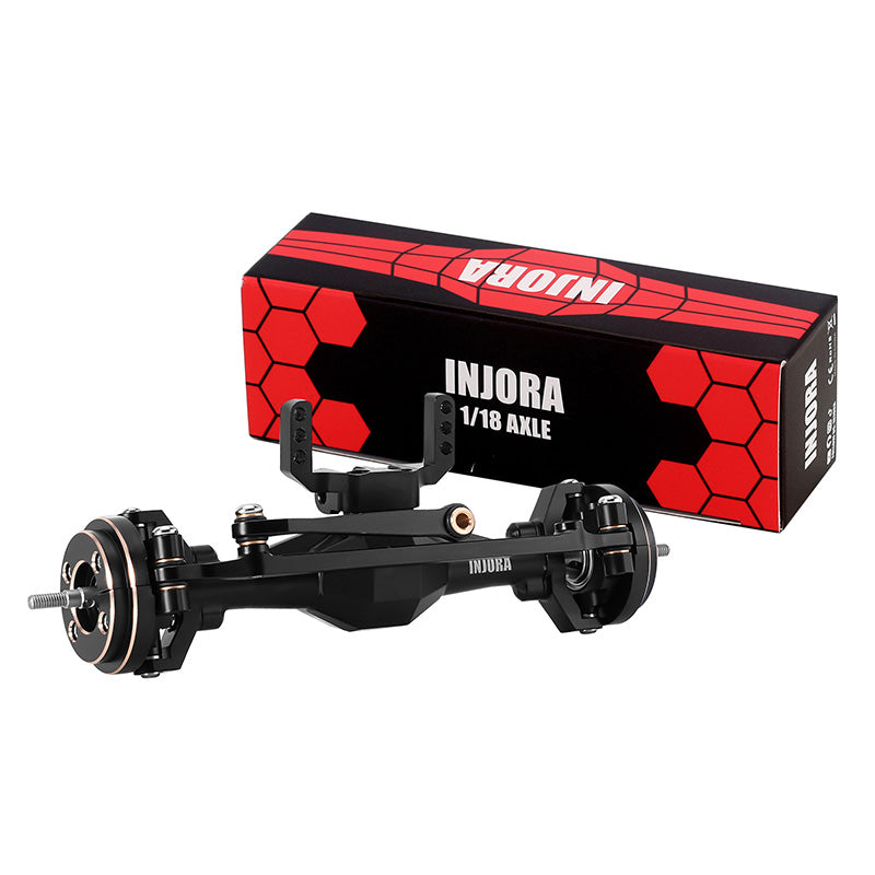 INJORA +4mm Diamond Axles with Brass Steering Knuckles for 1