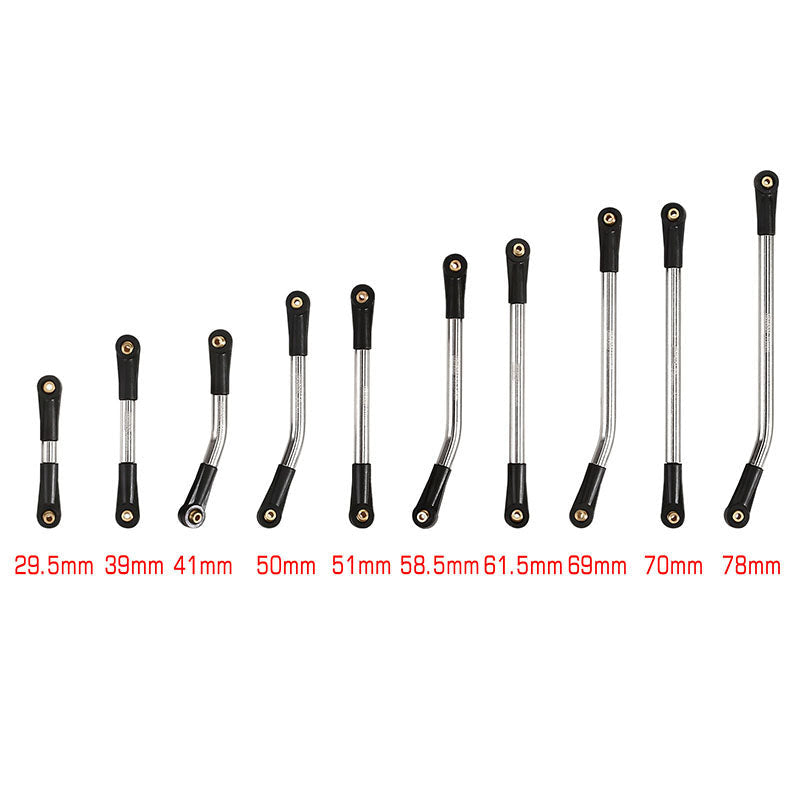 INJORA 1 Pair Stainless Steel High Clearance Chassis Links for SCX24 M