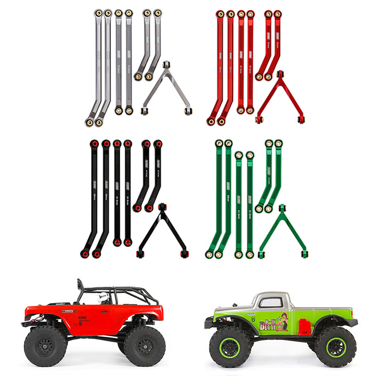 INJORA 7pcs High Clearance Chassis Links for Axial SCX24