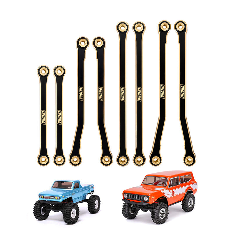 INJORA Black Brass High Clearance Chassis Links for 1/18 Redcat Ascent
