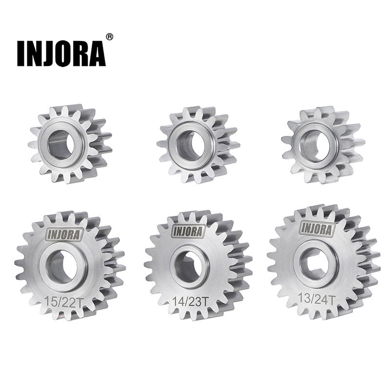 INJORA Stainless Steel Portal Gears Set for 1/18 Redcat Ascent-18 & Sc