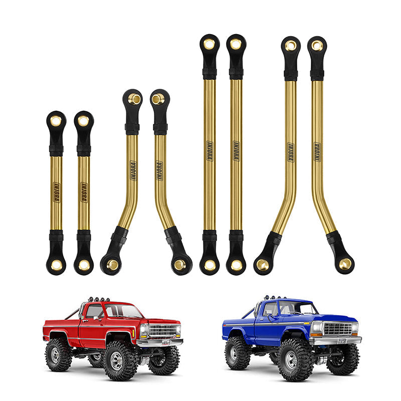 INJORA 8PCS Brass High Clearance Links Set for 1/18 TRX4M High Trail K INJORA 8PCS Brass High Clearance Links Set for 1/18 TRX4M High Trail K