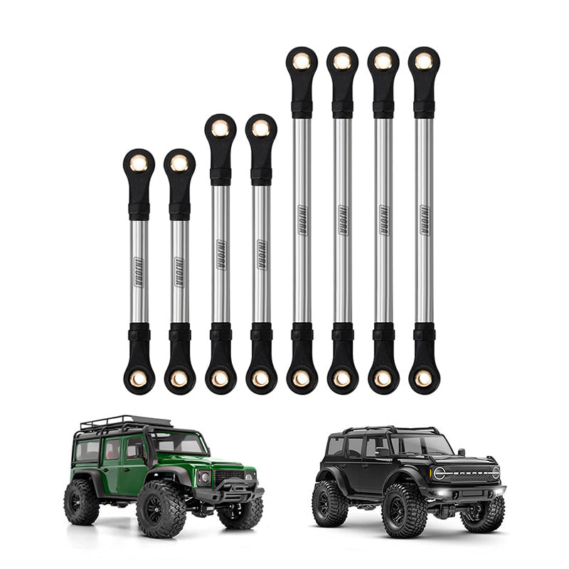 INJORA Stainless Steel Straight Chassis Links for 1/18 RC Crawler TRX4