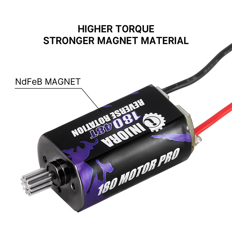INJORA 180 Brushed 48T Motor with Steel Pinion for 1/18