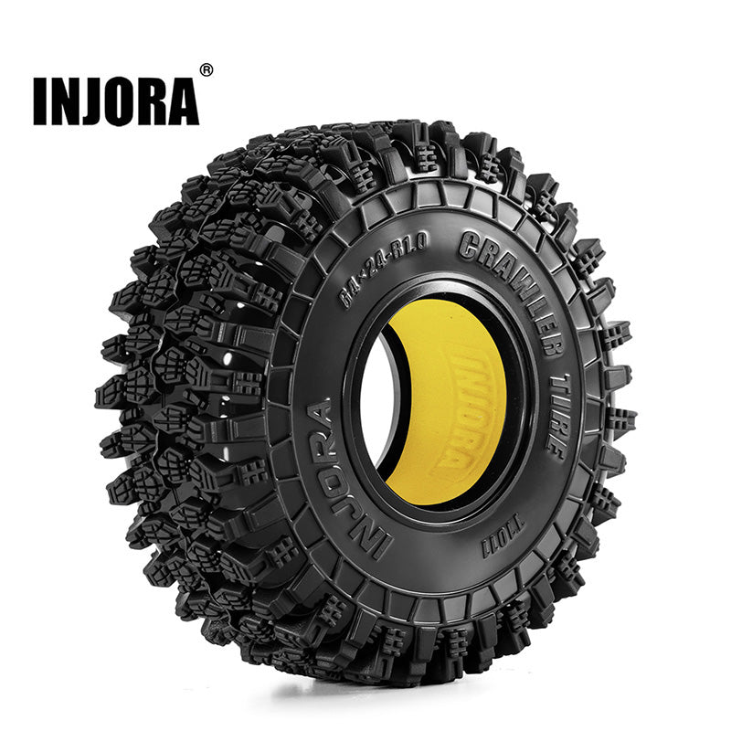 INJORA 4 stuks siliconen rubber inzetstukken voor 56-58mm*24mm 1.0 banden (klein INJORA 4 stuks siliconen rubber inzetstukken voor 56-58mm*24mm 1.0 banden (klein