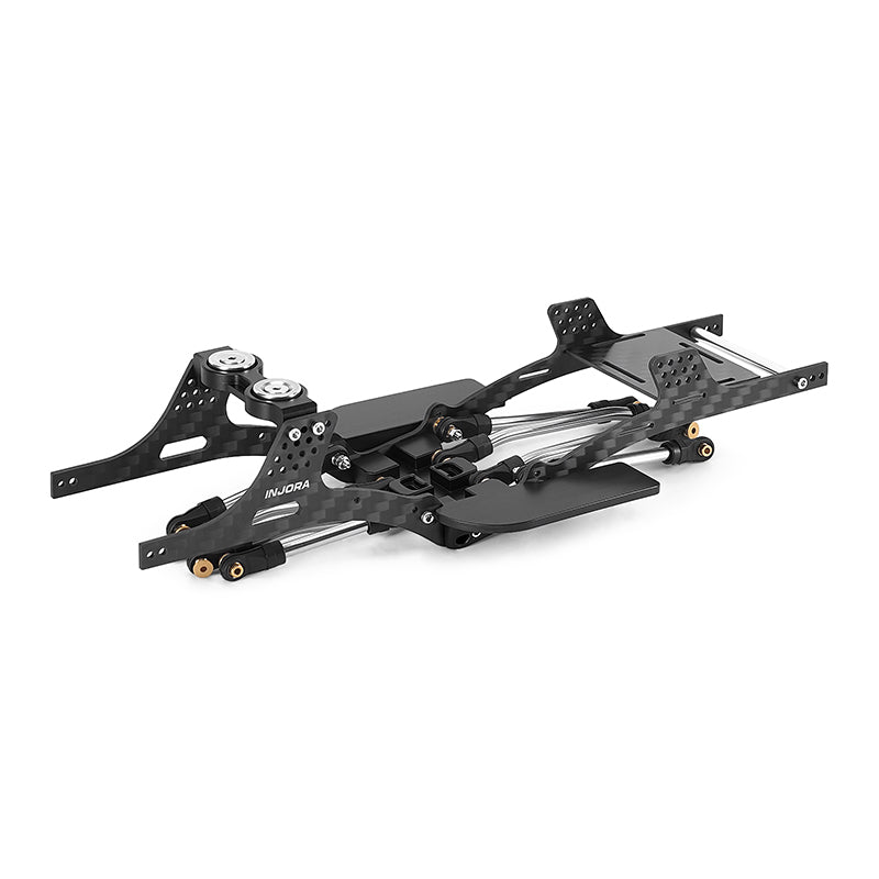 scx24 lcgシャーシ INJORA Carbon Fiber LCG Chassis Kit for 1/24 SCX24, 132mm Wheelbase, 1