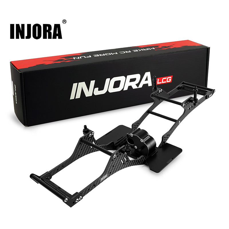 INJORA Center Mounted Transmission LCG Carbon Fiber Chassis Kit for 1/