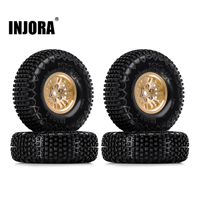 INJORA 1.0 Reifen-58 * 24mm All Terrain Super Soft Sticky King Trekker Reifen für TRX4M 1/18 1