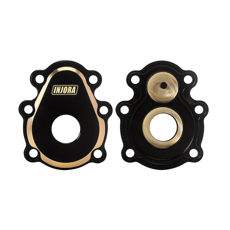 INJORA 31g Brass Outer Portal Housing Covers For FMS FCX10 RC Crawler - Counter Weight Upgrade Parts, 2PCS Set
