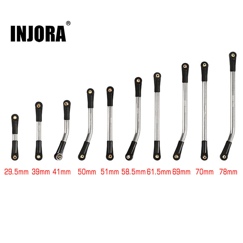 INJORA 1 Pair Stainless Steel High Clearance Chassis Links for SCX24 M
