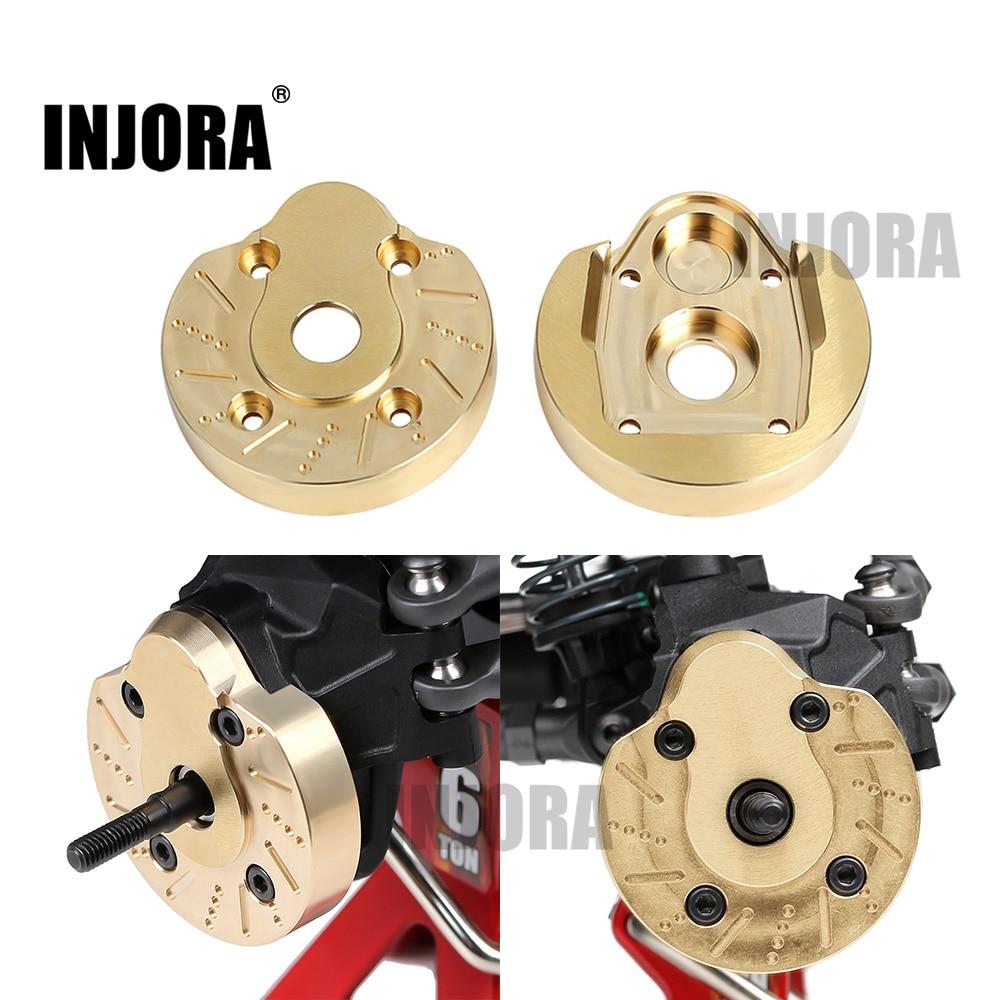 INJORA 2PCS Brass Portal Steering Knuckle Cap Housing for SCX10 III Ca