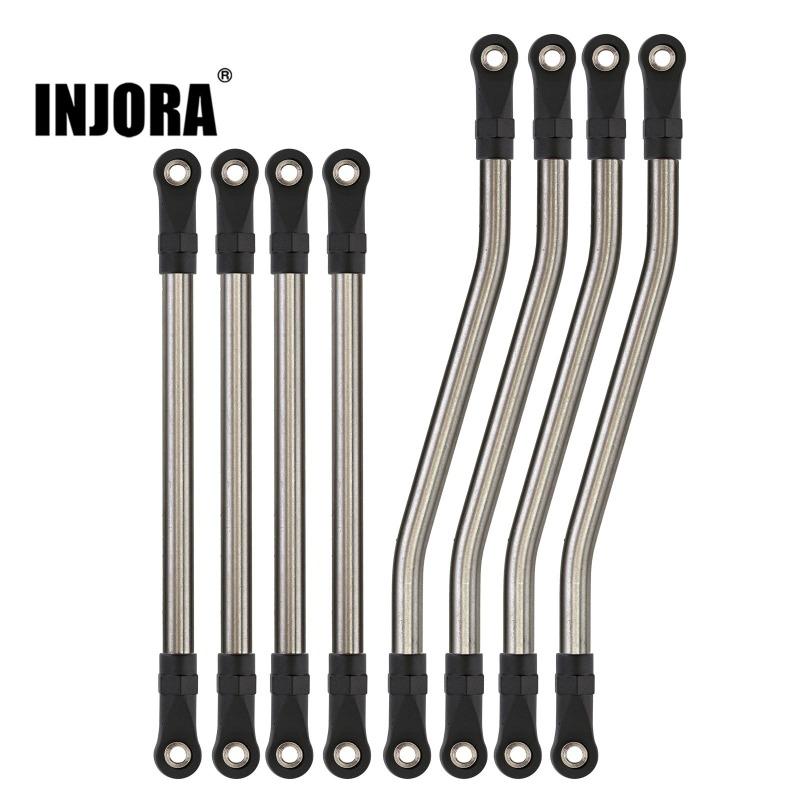 INJORA 8pcs/set Steel Link Plastic Rod End for Axial 1/10 Capra 1.9 4W