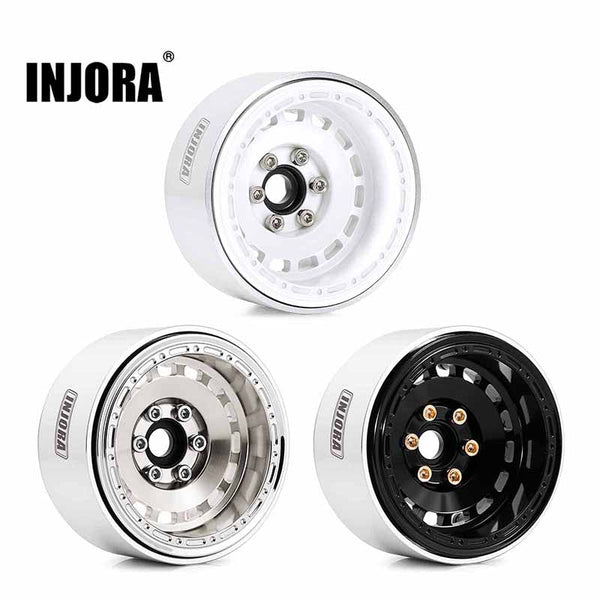 INJORA 1.9" CNC Aluminum -10mm Offset Wheels for 1/10 RC Crawlers (W1903)