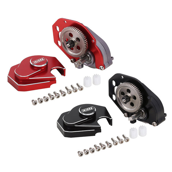 INJORA CNC Aluminum Complete Transmission Gearbox for Axial SCX24 AX24