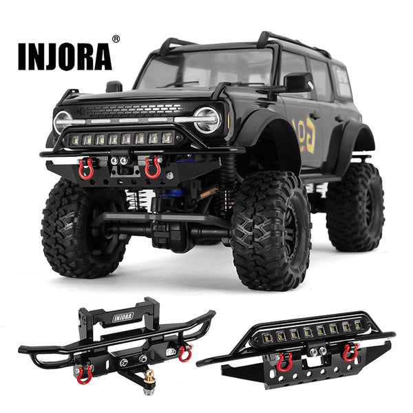 INJORA CNC Aluminum Front Rear Bumpers V2 for 1/18 TRX4M Bronco (4M-43)
