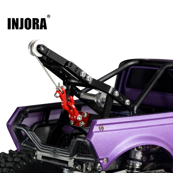 INJORA Tow Truck Crane Kit & INJS2065-360 Winch Servo for 1/24 SCX24