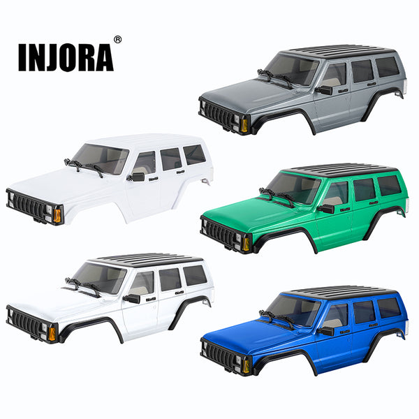 INJORA ABS Cherokee Body With Bumpers for 155mm 1/18 TRX4M Bronco