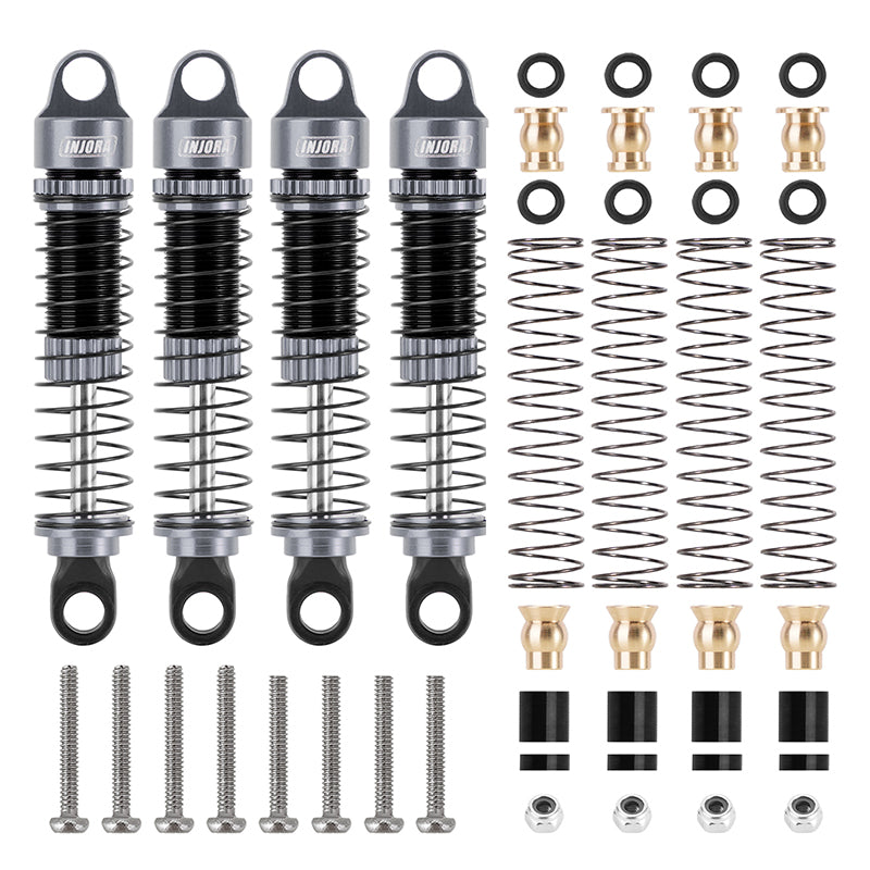 INJORA 53mm Threaded Oil Shocks for 1/18 Redcat Ascent-18 HPI Venture1