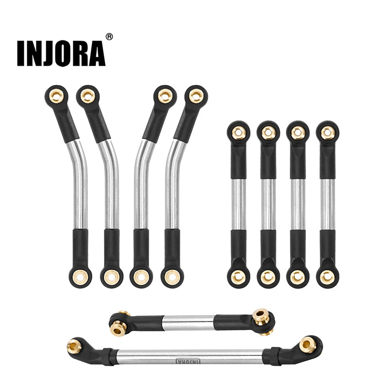 INJORA Stainless Steel High Clearance Chassis Links Steering Links Set