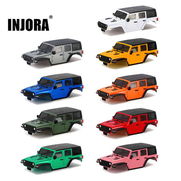 INJORA ABS Hard Top Body with Bumpers for 155mm 1/18 TRX4M Bronco Defender
