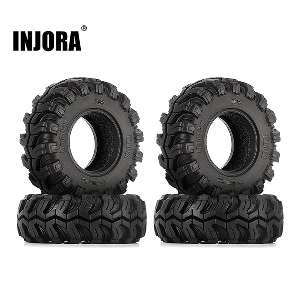 INJORA 1.0" 52*19mm Mud Paw M/T Tires (T1022)