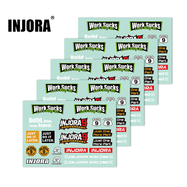 INJORA 5pcs Stickers for 1/10 1/18 1/24 RC Crawlers