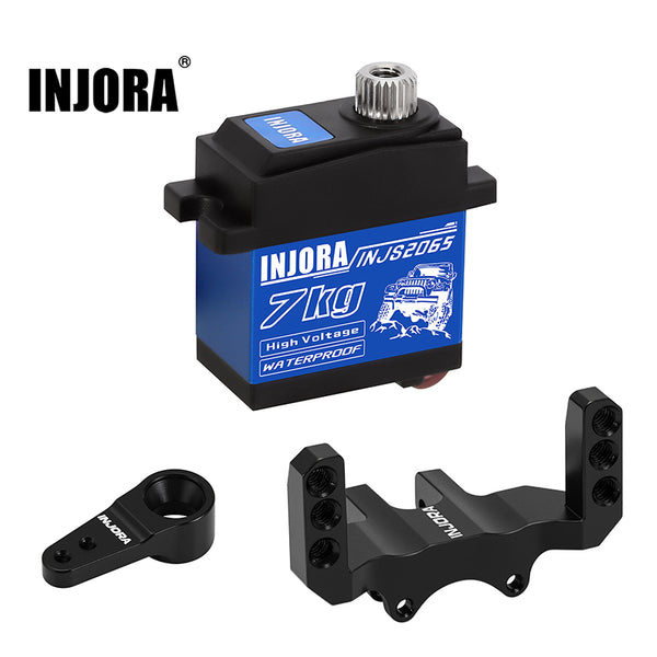INJORA 7KG Waterproof 2065 Servo with Mount & Horn for 1/24 Axial SCX2