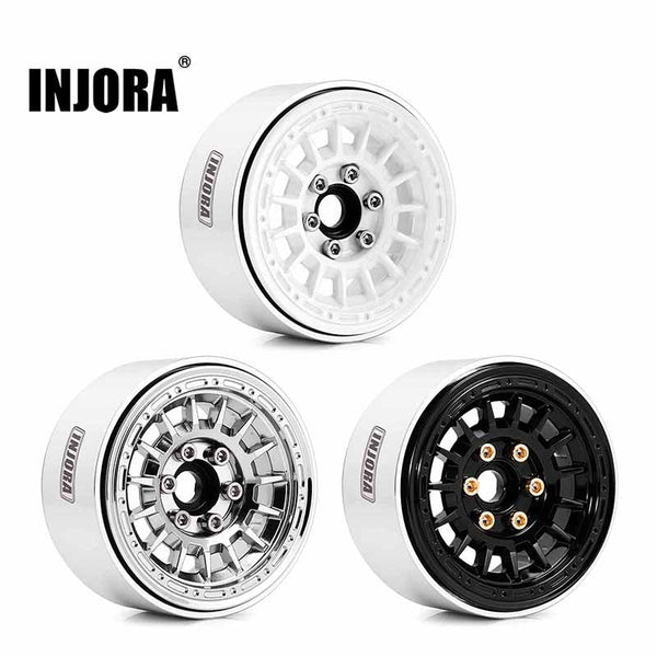 INJORA Jante Beadlock de 4,8 cm, décalage négatif, 10,4 mm, en aluminium CNC pour voiture à INJORA Jante Beadlock de 4,8 cm, décalage négatif, 10,4 mm, en aluminium CNC pour voiture à