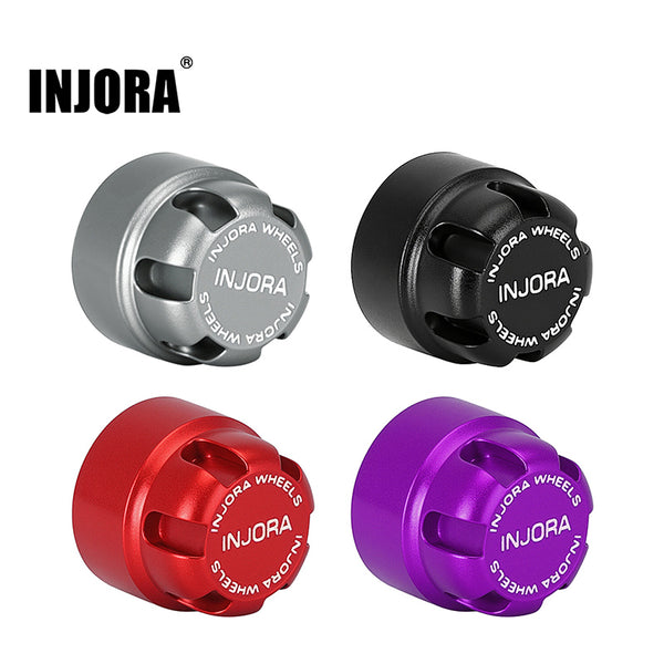 INJORA M2 Wheel Lock Nuts with Aluminum Cap for 1/24 SCX24 AX24 FCX24M