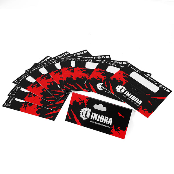 INJORA 10pcs Header Cards Bag Toppers