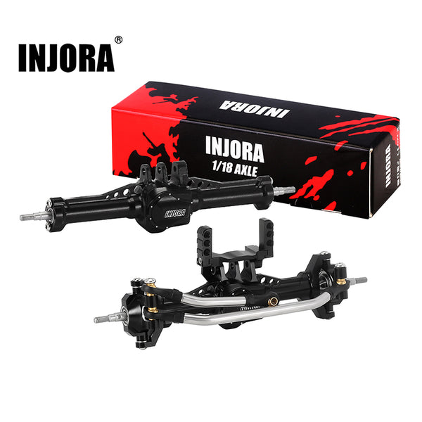 INJORA +4mm Aluminum Axles with Lay Down Servo Mount & Links for 1/18