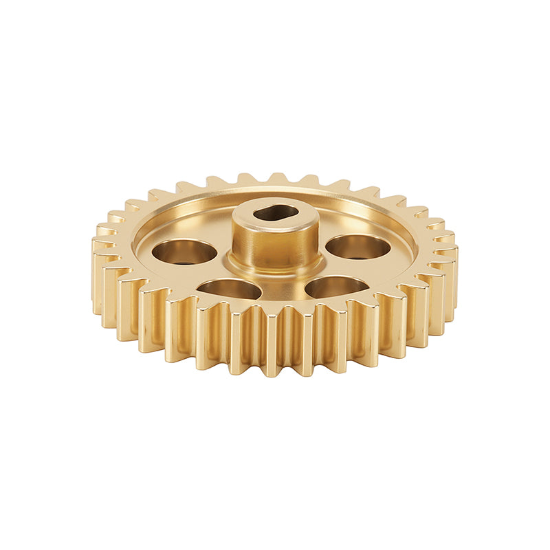 INJORA Brass Transmission Main Gear with Plastic Motor Pinion for Losi