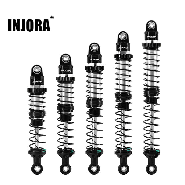 INJORA 80–120mm Dual-rate Spring Oil Shocks for 1/10 RC Crawler
