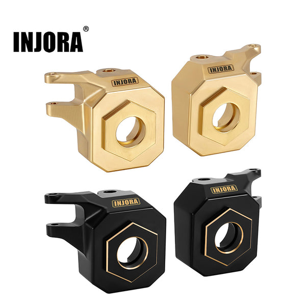 INJORA 2PCS Brass Steering Knuckles for 1/10 SCX10 III AR45 Straight Axles