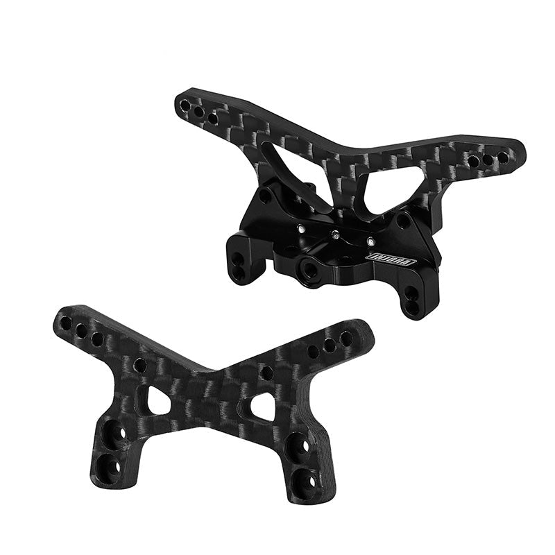 INJORA Carbon Fiber Shock Towers with Shock Mount Spacer for Losi Micr