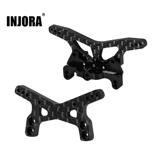 INJORA Carbon Fiber Shock Towers with Shock Mount Spacer for Losi Micr