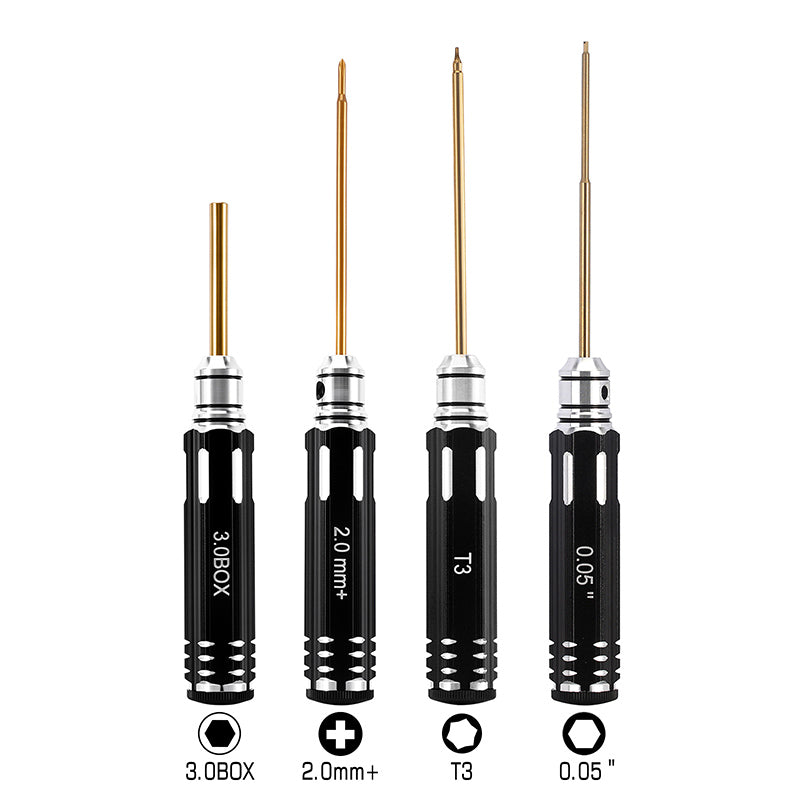 INJORA Drivers for 1/30 Axial SCX30, 3.0mm Nut, 2.0mm Phillips, T3 Tor