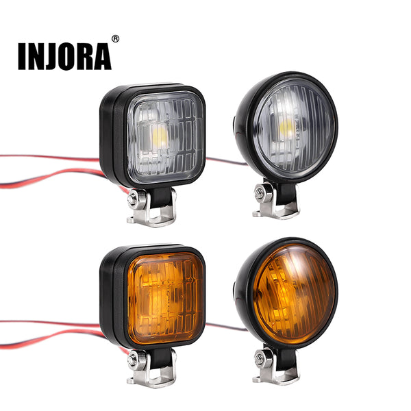 INJORA LED Lights with Bracket for RC Cars (12.8mm, 14.8mm)