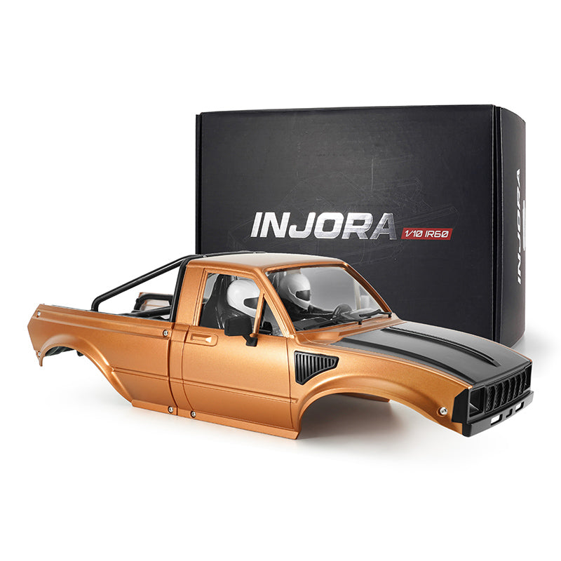 【屋外使用なし】1/10 RCクローラー INJORA IR60-10 カーボン INJORA IR60-10 Hard Body with Interior & Bed Cage for 1/10 RC Crawler