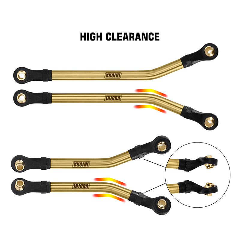 INJORA 8PCS Brass High Clearance Links Set for 1/18 TRX4M High Trail K