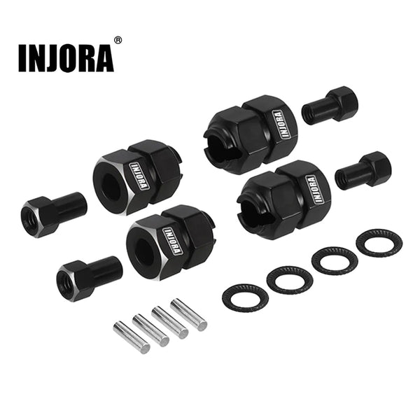 INJORA 9mm(+5mm) Extended Wheel Hexes for 1/18 TRX4M