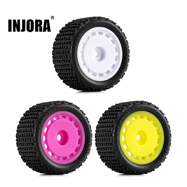 INJORA Pre-mounted Pin Buggy Tires & Wheels for 1/28 Losi Micro-T