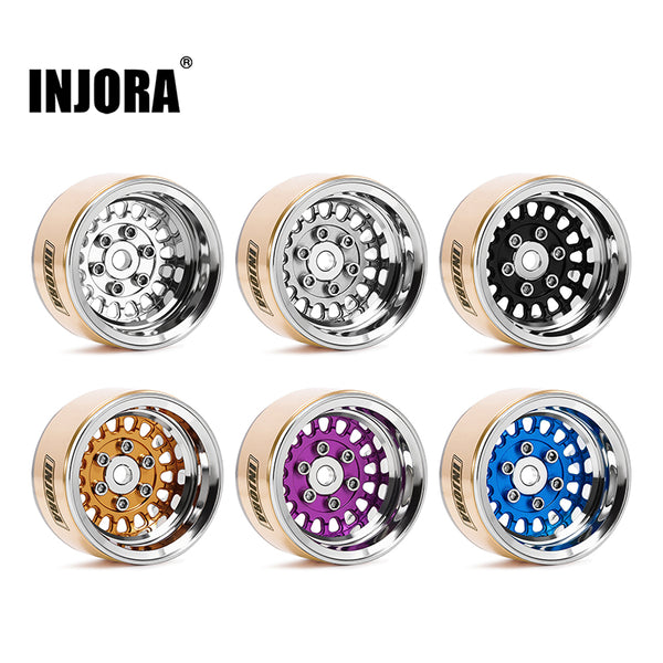 INJORA 1.0" ModuWheel Brass & Aluminum Wheels for 1/18 1/24 RC Crawlers