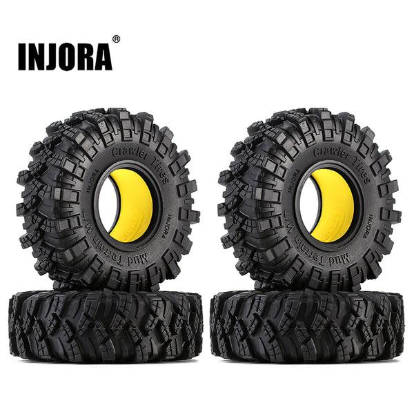 INJORA 1.0" 62*20.5mm Tires & Silicone Rubber Inserts Combo (4) (T1007)
