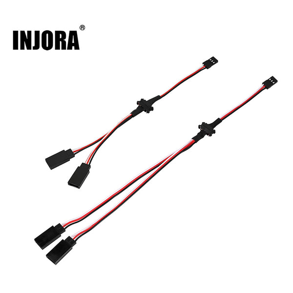 INJORA Magnetic Snap-on JR 1-to-2 Y Cable for RC Models