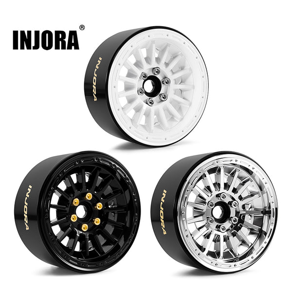 INJORA 2.2" Brass & Aluminum Beadlock Wheels for 1/10 RC Crawlers (4) (W2259)