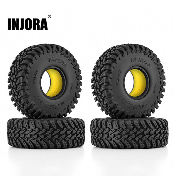 INJORA 1.0" 63*22mm MAVERIX Tires & Silicone Rubber Inserts Combo (4) (T1025)