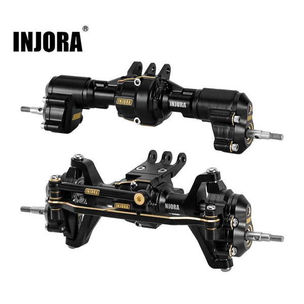 INJORA Brass & Aluminum Portal Axles for 1/18 Redcat Ascent-18 Brushed