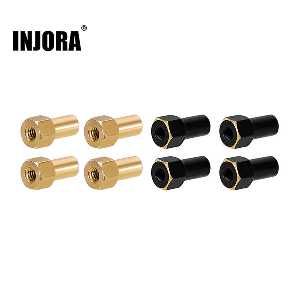 INJORA M2 Brass Nuts for INJORA +5mm SCX24 Wheel Hex Extenders